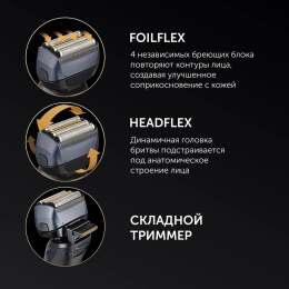 Электробритва Polaris 7D Prof 4+ PMF 1016RC wet&dry,  черный