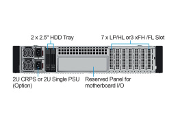 Серверный корпус 2U chassis; E-ATX, ATX, Micro-ATX, Mini-ITX MBs; 12 x 3.5'' hs + 2 x 2.5'' hs rear; 800 Wt CRPS 1+1 ; no rails CS-R29-04P