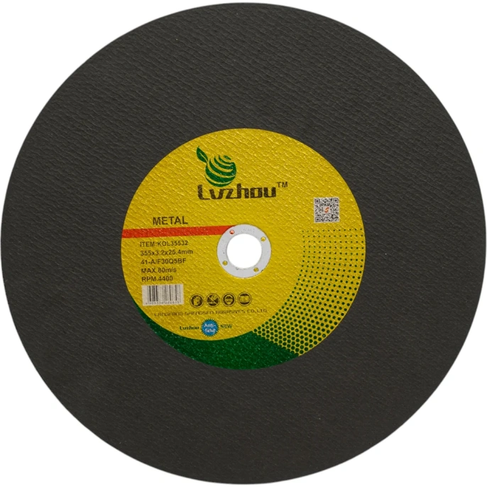 Круг отрезной абразивный по металлу 355x3.2x25.4 мм Lvzhou KOL35532