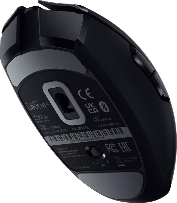 Мышь беспроводная Razer Orochi V2, игровая, Bluetooth/Радио, оптическая, USB, 18000dpi, черный [rz01-03730100-r3g1]