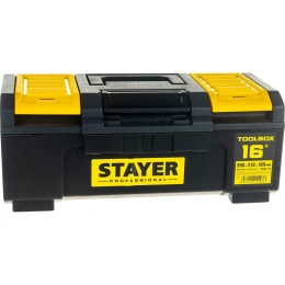 Ящик для инструментов Stayer Professional 38167-16 13л 1отд. черный/желтый