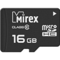 Карта памяти MicroSDHC 16Gb Class 10 MIREX 13612-MC10SD16