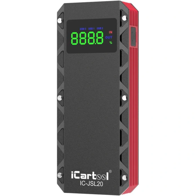 Пусковое устройство iCarTool 12В, 20 000 мАч, 1000/2000А IC-JSL20