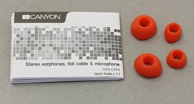 Наушники с микрофоном CANYON CNS-CEP4R Red (шнур 1.2м)