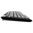 Клавиатура Gembird KB-8440M,{USB, черный, 113 клавиш, 9 кнопок управления мультимедиая, кабель 1,5м}
