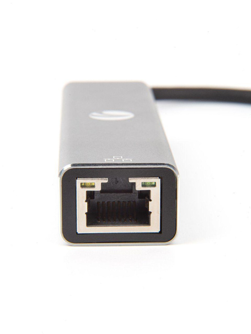 Переходник VCOM DH311A USB хаб, док-станция, Type-C m - 1 x LAN RJ-45+3xUSB 3.0 f
