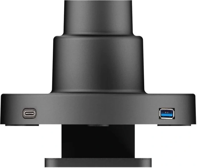 Кронштейн для монитора ErgoSmart Super Heavy-Duty U черный, 1 монитор, 24-57", настольный, регулировка высоты/поворота, USB-хаб, VESA75/100/200