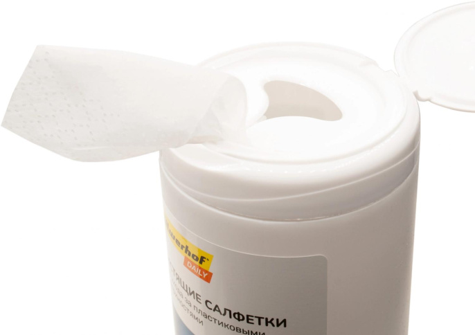 Салфетки Silwerhof DAILY для компьютеров и оргтехники туба 100шт влажных