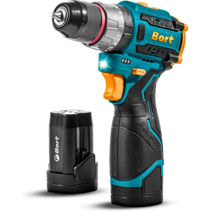 Дрель-шуруповерт аккумуляторная ударная BORT BAB-16U (2x2А.ч) 93414882
