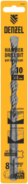 Бур по бетону, двойная спираль, Cobalt W-tip (10x160 мм; SDS PLUS) Denzel 705016