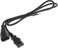Шнур питания Hyperline PWC-IEC13-IEC14-1.0-BK C13-С14 проводник.:3x0.75мм2 1м 230В 10А упак.:1шт черный