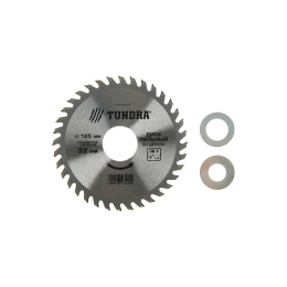 Диск пильный по дереву (125х32 мм; 36 зубьев; кольца 20/32, 16/32; стандартный рез) ТУНДРА 1032324