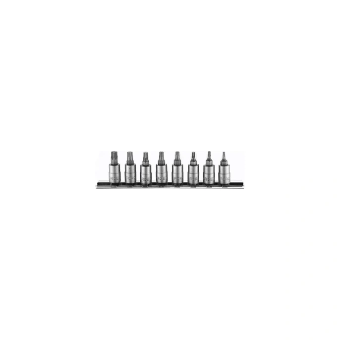 Набор головок-бит TORX с отверстием 1/4", T8H-T40H, 8 шт. FORCE 20812T