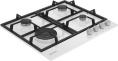Газовая варочная панель Indesit THPM 642 WS/WH/I,  4 конфорки,  металл,  белый