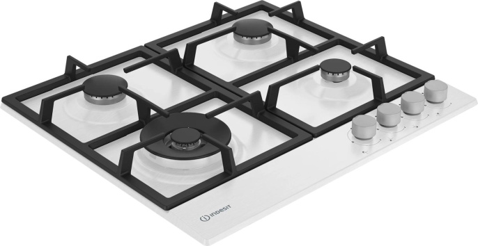 Газовая варочная панель Indesit THPM 642 WS/WH/I,  4 конфорки,  металл,  белый