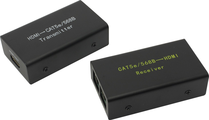 Разветвитель Espada HCL0101 HDMI Extender HDMI 19F- 2xRJ45 - HDMI 19F, ver1.2a, до 10м