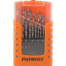 Набор сверл по металлу HSS, 19 шт №2: 1.0-10.0 мм, в пластиковом боксе Patriot 815010545