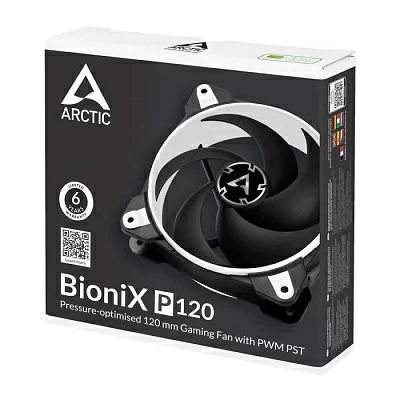 Вентилятор Arctic ACFAN00116A BioniX P120 White (4пин 120x120x27мм 200-2100об/мин)