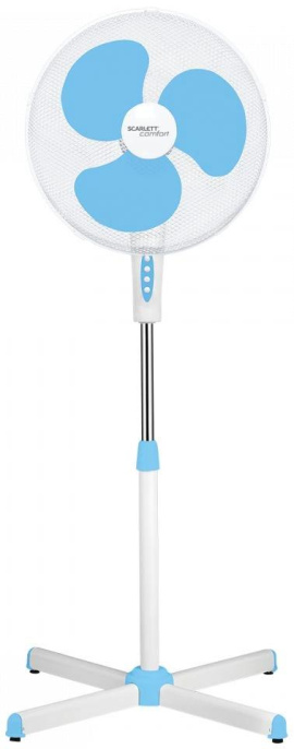 Вентилятор напольный Scarlett SC-SF111B29,  белый и голубой