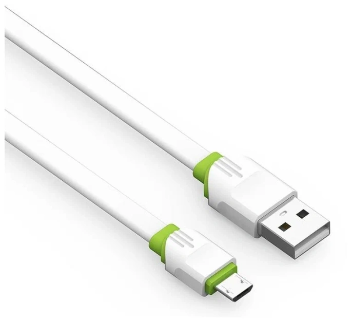 LDNIO LD_B4506 LS34/ USB кабель Micro/ 1m/ 2.4A/ медь: 86 жил/ White