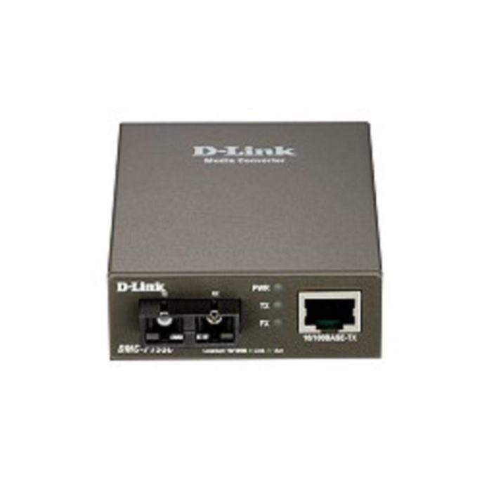 Медиаконвертер D-Link DMC-F15SC Медиаконвертер из 100BASE-TX по витой паре в 100BASE-FX по одномодовому волокну 15 км, SC