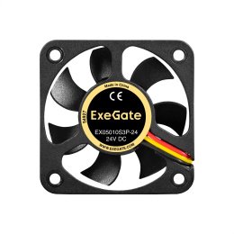 Вентилятор 24В DC ExeGate EX05010S3P-24 (50x50x10 мм, Sleeve bearing (подшипник скольжения), 3pin, 7000RPM, 29dBA) EX297069RUS