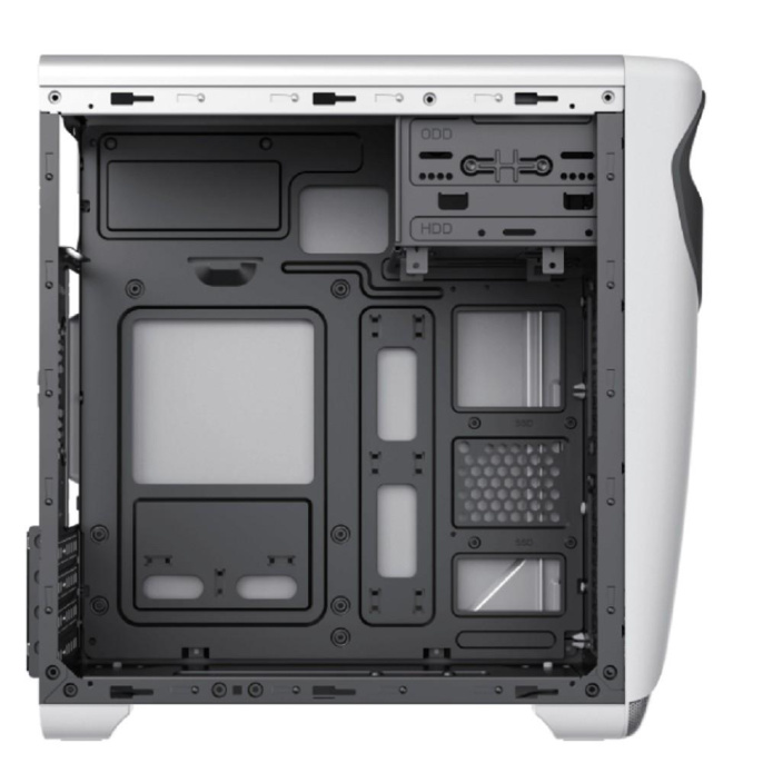 GameMax Корпус Cute OWL White-Black без БП Midi Tower, Черно-белый., 1*USB3.0 + 2*USB2.0, 2*120мм