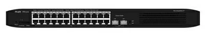 Коммутатор Reyee 26-Port Gigabit Smart POE Switch, 24 Gigabit RJ45 POE/POE+ Ports, 2 SFP Slots, 370W PoE power budget,19-inch Rack-mountable Steel Case