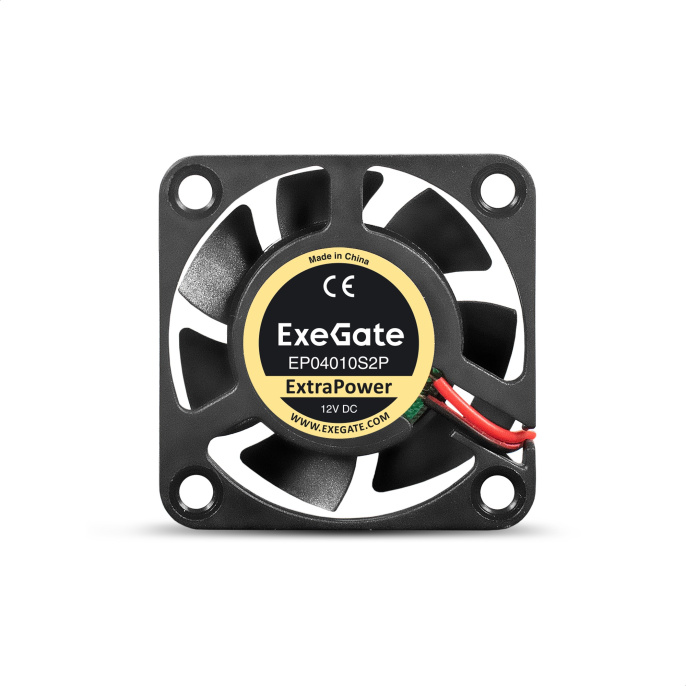 Вентилятор 12В DC ExeGate ExtraPower EP04010S2P (40x40x10 мм, Sleeve bearing (подшипник скольжения), 2pin, 7500RPM, 36dBA) EX295216RUS
