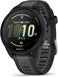 Смарт-часы Garmin Forerunner 165 30.4мм 1.2" AMOLED корп.черный рем.черный разм.брасл.:126-203мм 010-02863-20