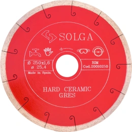 Диск алмазный по керамограниту (250х25,4 мм) HARD CERAMICS Solga Diamant 20010250