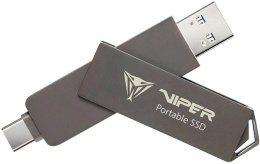 512ГБ Внешний диск SSD Patriot Viper PVP30, USB 3.2 Gen 2, запись - 1000МБ/с, чтение - 1000МБ/с, черный [pvp30512g28udg]