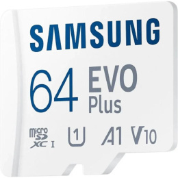 MicroSD 64GB Samsung Class 10 Evo Plus U1 R/W 160 MB/s + SD адаптер