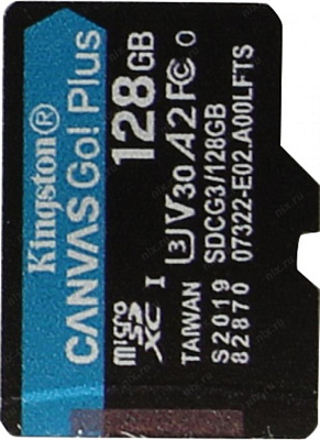 Карта Памяти micro SDCG3/128GBSP Kingston Canvas Go Plus UHS-I U3 A2 (170/90 MB/s)