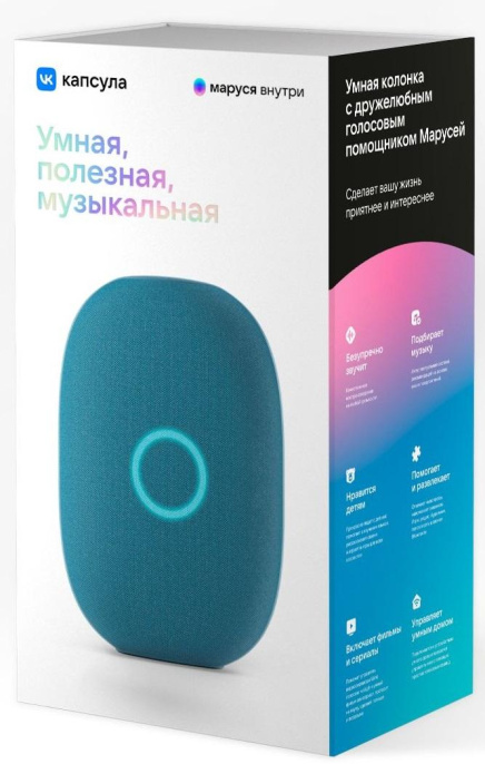 Умная колонка VK Капсула Маруся синий морской 30W 1.0 BT 10м MRC01LB