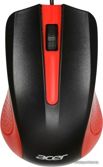 Мышь Acer OMW012 черный/красный оптическая 1200dpi USB 3but ZL.MCEEE.003