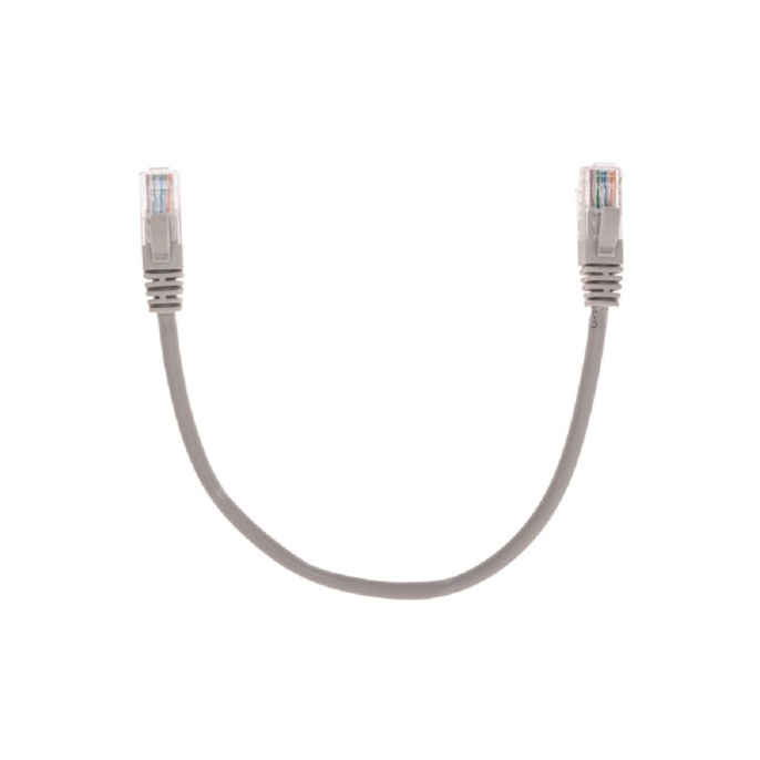 Rexant 02-0100-03 Патч-корд U/UTP, CAT 5e, RJ45-RJ45, 26AWG, LSZH, серый, 0,3м
