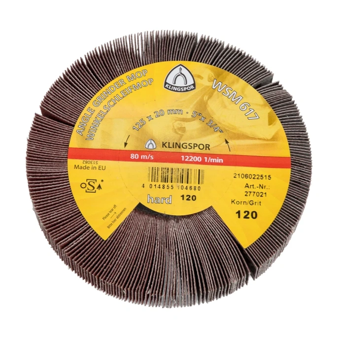 Круг лепестковый радиальный, универсальный (125х20 мм; М14; Р120) для УШМ KLINGSPOR 277021