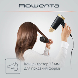 Фен Rowenta CV1830F0, 1600Вт, черный и золотистый