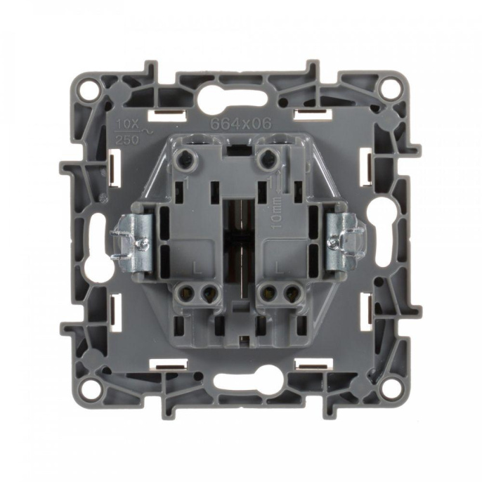 Выключатель Legrand Etika 2-клавишный, установка скрытая, IP20, слоновая кость [672302]