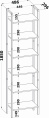 Стеллаж Сокол СТ-400 пол.:6 1850x486x296мм дуб сонома 00-00016207