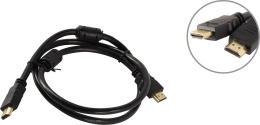 Кабель HDMI ExeGate EX-CC-HDMI2-1.0F 19M/19M, v2.0, 1м, 4K UHD, Ethernet, ферритовые кольца, позолоченные контакты EX287722RUS