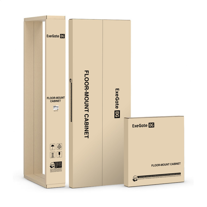 Шкаф телекоммуникационный 19" напольный 42U ExeGate EC-FS-42U.600.1000.G.V.GREY 19”, 42U, 600x1000x2054mm ШхГхВ , передняя дверь закаленное стекло, задняя перфорированная дверь, съемные боковые панели, пыле- и влагозащита IP20,  (EX300280RUS)