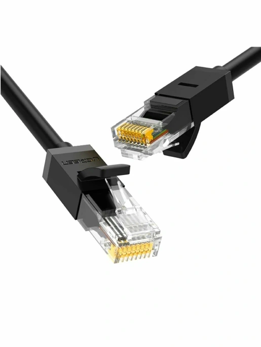 Патч-корд UGREEN NW102 20158 Cat 6 8-Core U/UTP Ethernet Cable 0.5m - Black 20158_