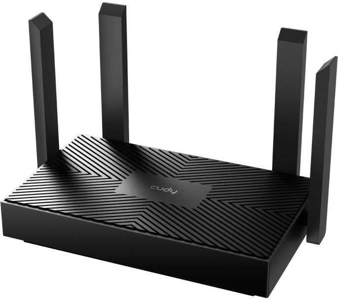 Wi-Fi роутер CUDY WR1500,  Wi-Fi 6,  AX1500,  2.4/5ГГц, 3 LAN,  черный