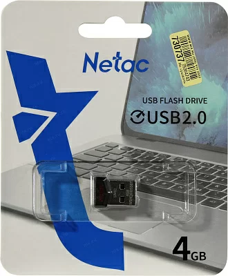 Накопитель Netac NT03UM81N-004G-20BK USB2.0 Flash Drive 4Gb (RTL)
