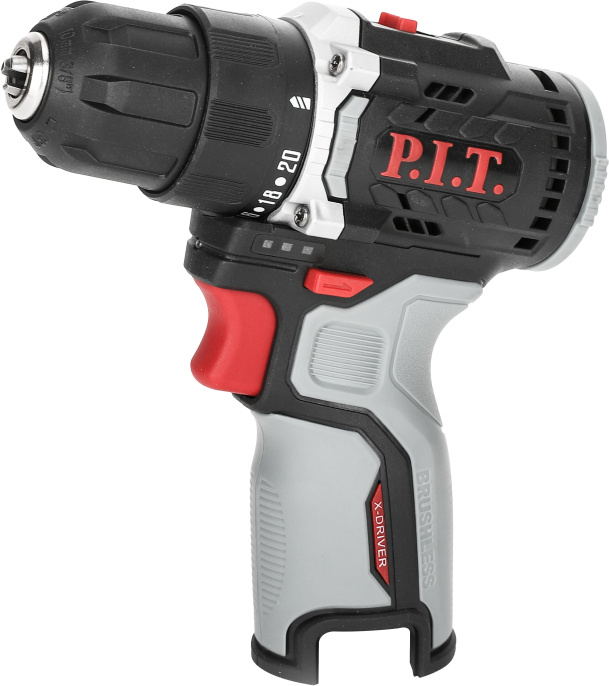 Дрель-шуруповёрт P.I.T. PBM12K-10B аккумуляторная, 12 В, 35 Нм, 10 мм, 2 скорости, 0-450/1700, коробка