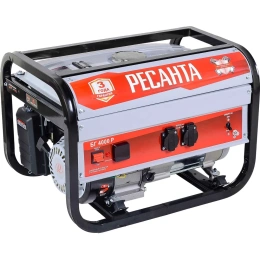 Бензиновый генератор Ресанта БГ 4000 Р, 220 В, 3.3кВт [64/1/44]