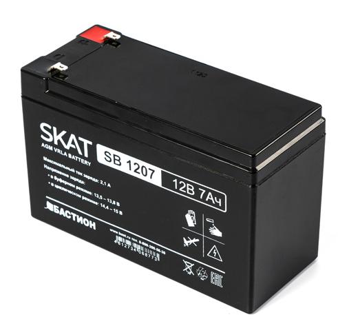 2533 Бастион SKAT SB 1207 АКБ СК 12В/7 Ач/F1/Срок службы 6 лет/1,5 л.г
