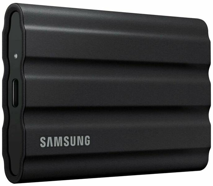 2ТБ Внешний диск SSD Samsung T7 Shield, USB-C, запись - 1000МБ/с, чтение - 1050МБ/с, черный [mu-pe2t0s/ww]